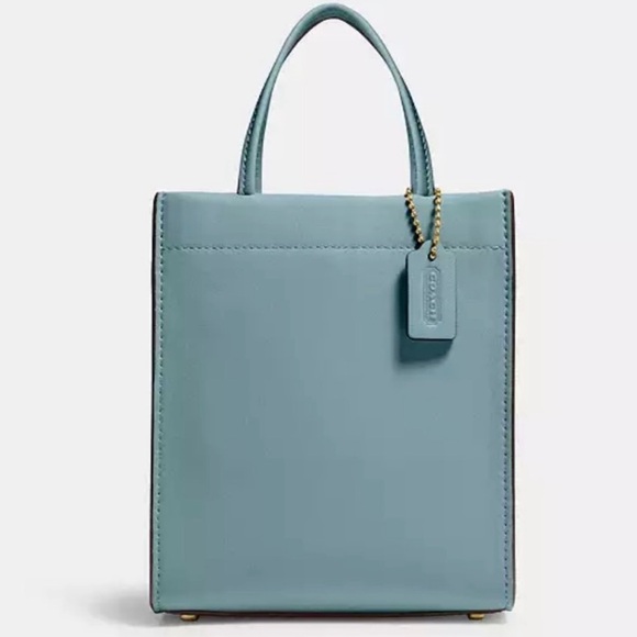 COACH 1941 Cashin Glovetanned Leather Mini Tote/Crossbody Bag in Sage - Picture 14 of 15